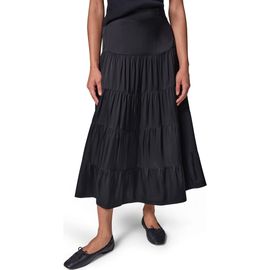 Donna Karan New York Donna Karan New York Satin Tiered Midi Skirt
