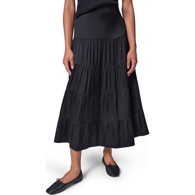 Donna Karan New York Donna Karan New York Satin Tiered Midi Skirt
