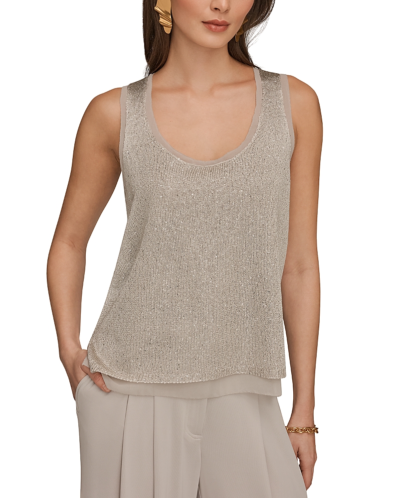 Donna Karan New York Donna Karan New York Sequin Detail Knit Shell