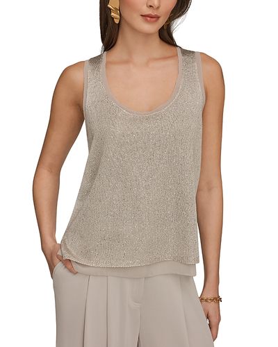 Donna Karan New York Donna Karan New York Sequin Detail Knit Shell