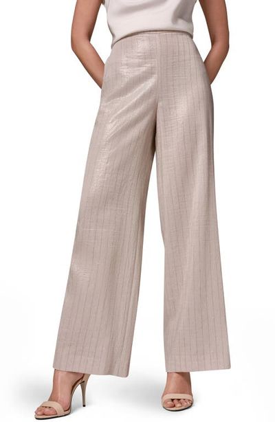 Donna Karan New York Donna Karan New York Shine Pinstripe Wide Leg Pants