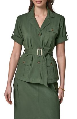 Donna Karan New York Donna Karan New York Short Sleeve Belted Jacket
