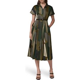 Donna Karan New York Donna Karan New York Short Sleeve Belted Shirtdress