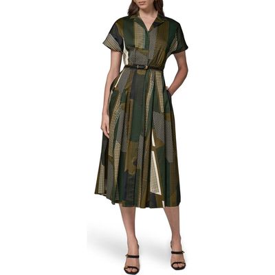 Donna Karan New York Donna Karan New York Short Sleeve Belted Shirtdress