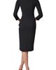 Donna Karan New York Donna Karan New York Side Ruffle Long Sleeve Sheath Dress - 2