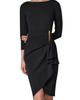 Donna Karan New York Donna Karan New York Side Ruffle Long Sleeve Sheath Dress - 5