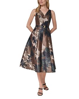 Donna Karan New York Donna Karan New York Sleeveless Belted Midi Dress