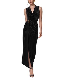 Donna Karan New York Donna Karan New York Sleeveless Velvet Faux Wrap Maxi Dress