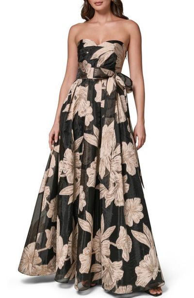 Donna Karan New York Donna Karan New York Strapless Floral Gown