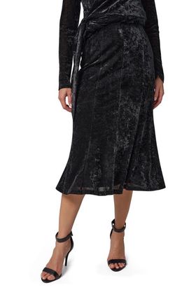 Donna Karan New York Donna Karan New York Stretch Velvet Midi Skirt