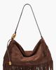 Donna Karan New York Donna Karan New York Velvet Suede Fringe Large Shoulder Bag - 1