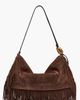 Donna Karan New York Donna Karan New York Velvet Suede Fringe Large Shoulder Bag - 2