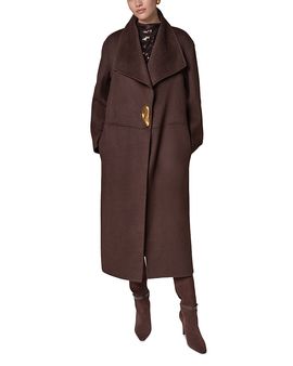 Donna Karan New York Donna Karan New York Wing Collar Hardware Trim Coat
