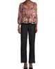 Donna Karan New York Women's Rustic Chic Georgette Poet Paisley Blouse - 2