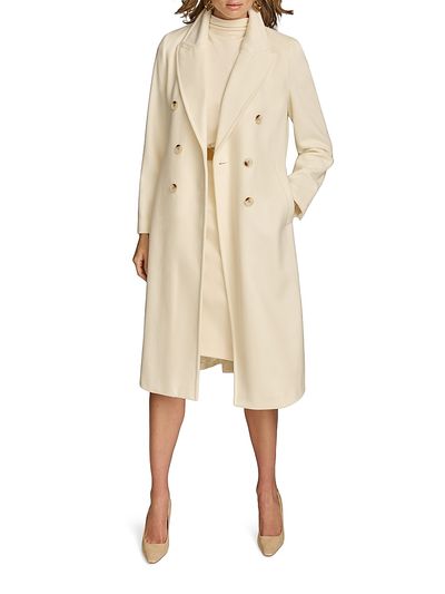 Donna Karan New York Women's Wool-Blend Double-Breasted Reefer Coat
