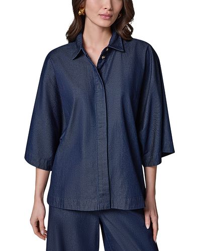 Donna Karan Weekend Donna Karan Denim Dolman Sleeve Shirt