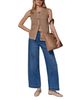 Donna Karan Weekend Donna Karan Weekend Cotton Blend Sleeveless Pointelle Cardigan - 2