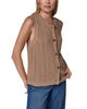 Donna Karan Weekend Donna Karan Weekend Cotton Blend Sleeveless Pointelle Cardigan - 5