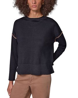 Donna Karan Weekend Donna Karan Weekend Cotton Contrast Trim Sweater