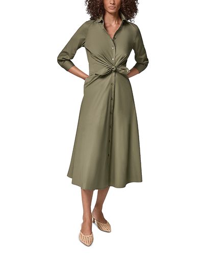 Donna Karan Weekend Donna Karan Weekend Cotton Stretch Tie Front Shirtdress