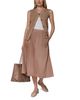 Donna Karan Weekend Donna Karan Weekend Faux Suede Pull On Midi Skirt - 6