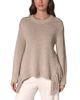 Donna Karan Weekend Donna Karan Weekend Fringe Trim Oversized Sweater - 1