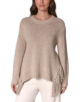 Donna Karan Weekend Donna Karan Weekend Fringe Trim Oversized Sweater