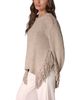 Donna Karan Weekend Donna Karan Weekend Fringe Trim Oversized Sweater - 4