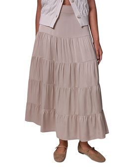 Donna Karan Weekend Donna Karan Weekend Satin Tiered Prairie Skirt