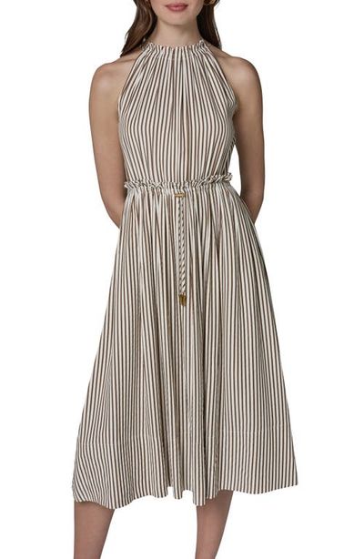 DONNA KARAN WEEKEND DONNA KARAN WEEKEND Sleeveless Stripe Midi Dress