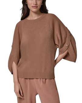 Donna Karan Weekend Donna Karan Weekend Wool & Cashmere Oversized Buttoned Sleeve Sweater