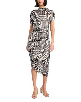Donna Morgan Donna Morgan Asymmetrical Ruched Midi Dress