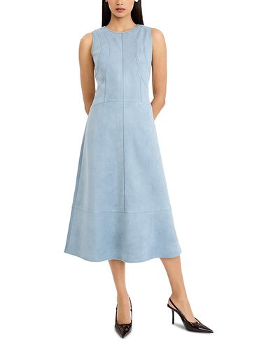 Donna Morgan Donna Morgan Faux Suede Sleeveless Midi Dress