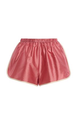 DONNI. DONNI. Striped Silk Taffeta Mini Shorts