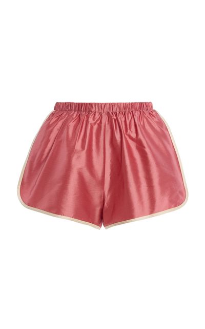 DONNI. DONNI. Striped Silk Taffeta Mini Shorts