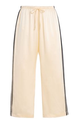 DONNI. DONNI. Striped Silk WideLeg Cropped Pants