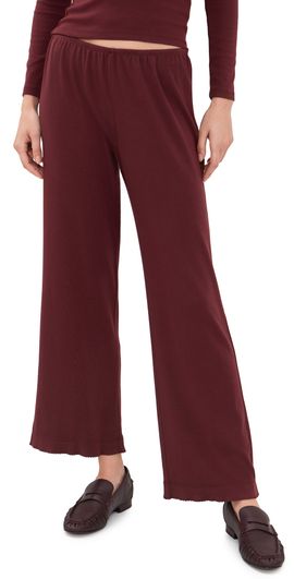 DONNI. DONNI. The Baby Rib Scallop Pants Oxblood