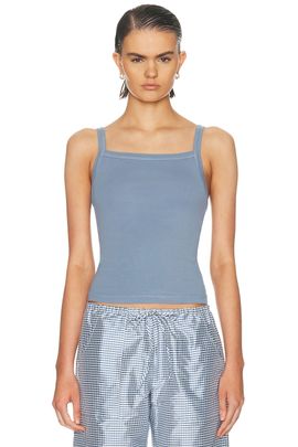 DONNI. DONNI. The Baby Rib Square Neck Tank Top