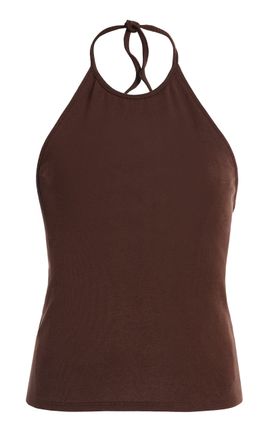 DONNI. DONNI. The Baby Ribbed Cotton Halter Top