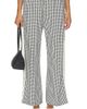 DONNI. DONNI. The Cotton Gingham Stripe Crop Pant - 2
