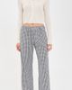 DONNI. DONNI. The Cotton Gingham Stripe Crop Pants Jet - 5