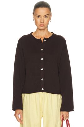 DONNI. DONNI. The Cotton Knit Roll Cardigan