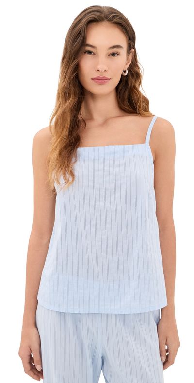 DONNI. DONNI. The Eyelet Pop Shell Camisole Cloud