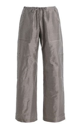 DONNI. DONNI. The Gingham Silk Taffeta Cargo Pants