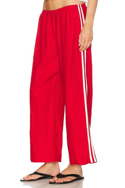 DONNI. DONNI. The Linen Crop Racer Stripe Pant
