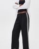 DONNI. DONNI. The Linen Crop Racer Stripe Pants Jet - 2