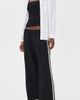 DONNI. DONNI. The Linen Crop Racer Stripe Pants Jet - 6