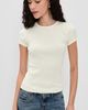DONNI. DONNI. The Pointelle Baby Tee Creme - 2