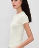 DONNI. DONNI. The Pointelle Baby Tee Creme - 4
