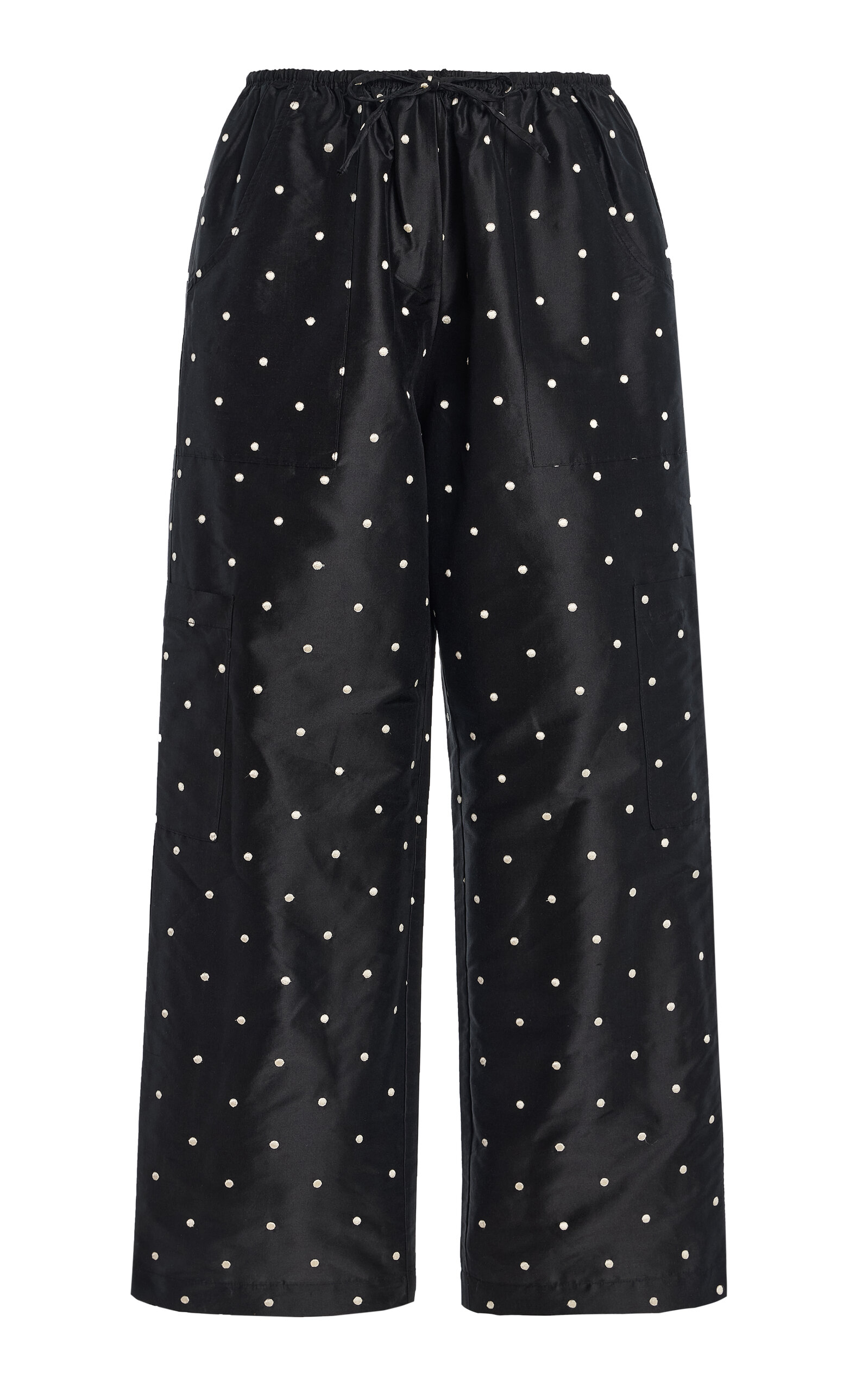 DONNI. DONNI. The PolkaDot Silk Taffeta Cargo Pants